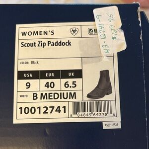 Scout Women's Black Zip Paddock Boots